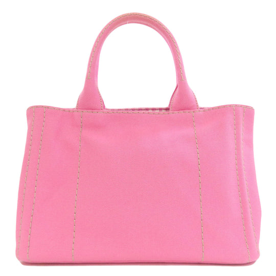 PRADA Tote Bag canvas pink Canapa Mini 2WAY Women Used Authentic