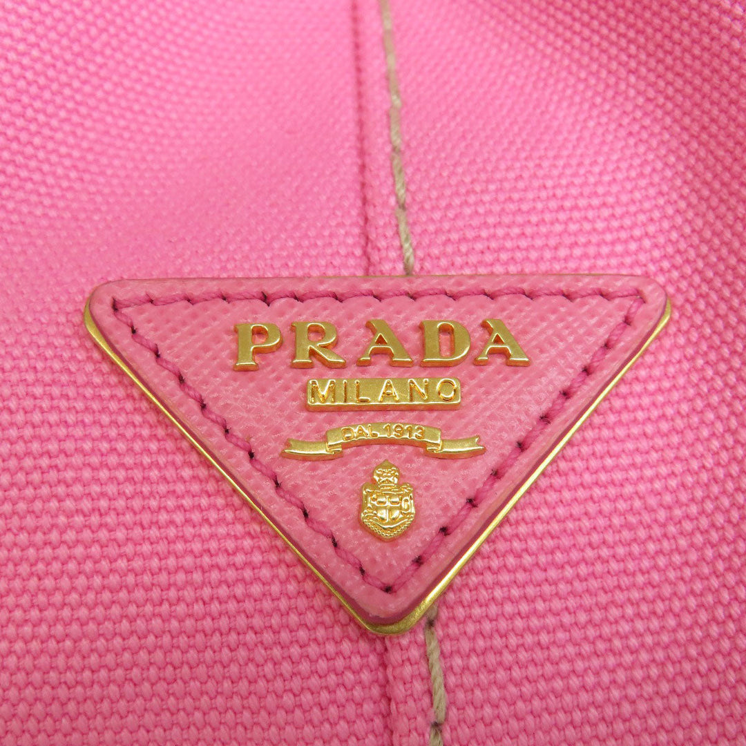 PRADA Tote Bag canvas pink Canapa Mini 2WAY Women Used Authentic