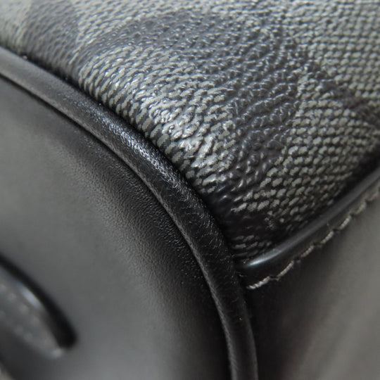 COACH Shoulder Bag CJ674 PVC black Signature Women Used Authentic