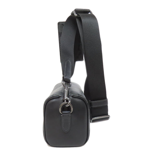 COACH Shoulder Bag CJ674 PVC black Signature Women Used Authentic