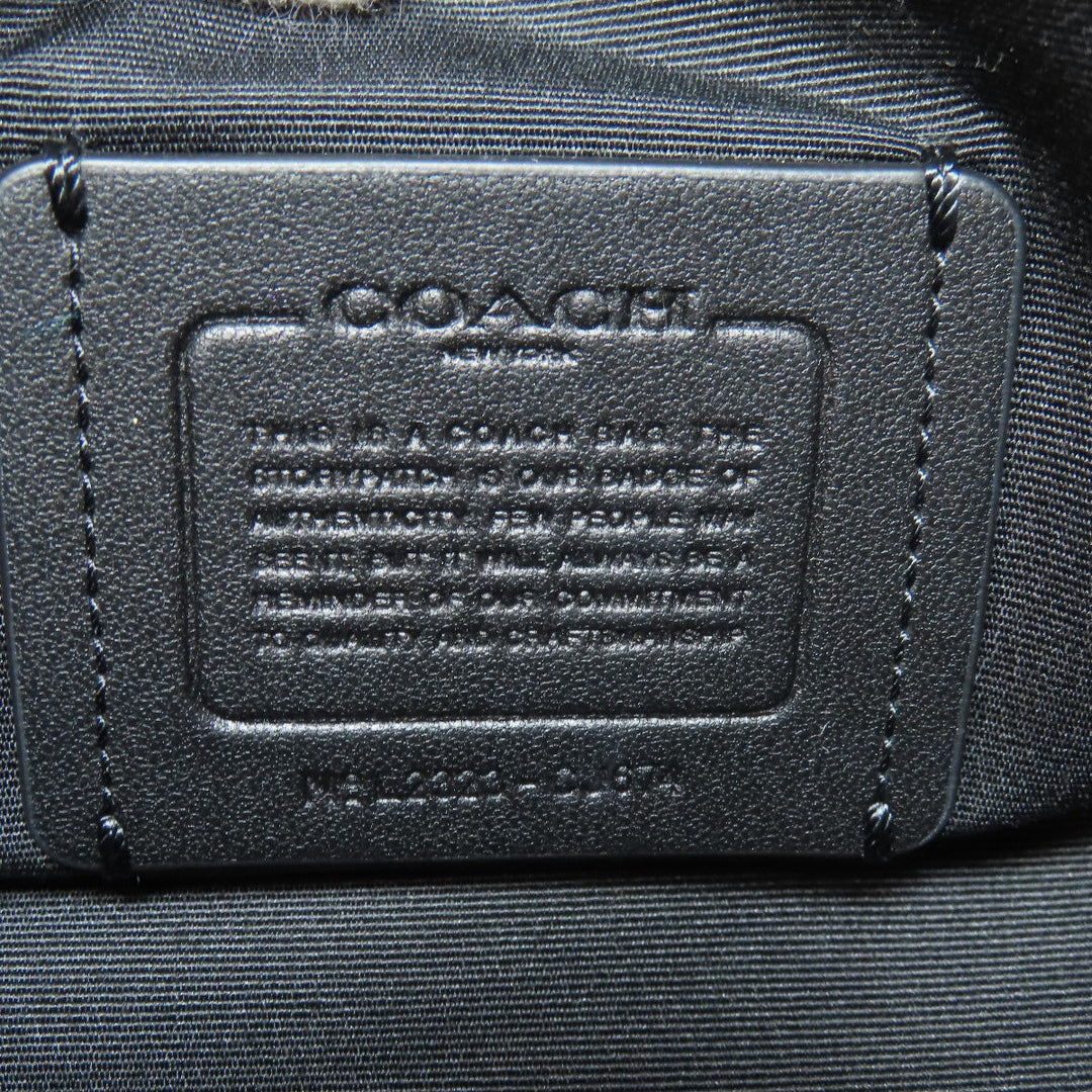 COACH Shoulder Bag CJ674 PVC black Signature Women Used Authentic