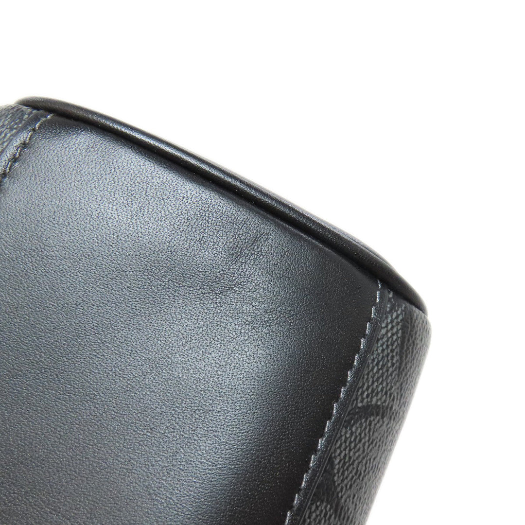 COACH Shoulder Bag CJ674 PVC black Signature Women Used Authentic