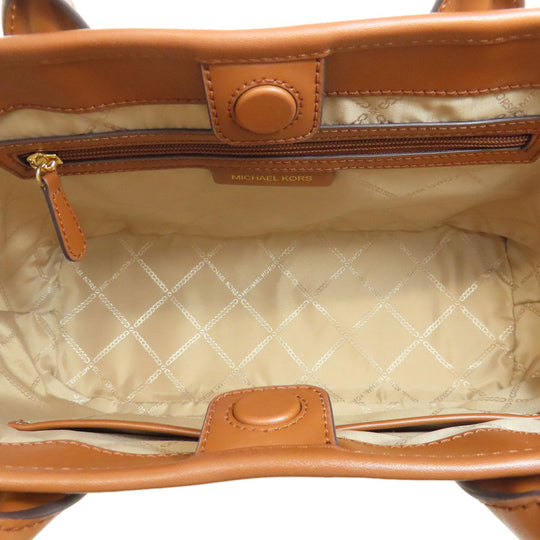 MICHAEL KORS Tote Bag PVC white MK Signature 2WAY Women Used Authentic