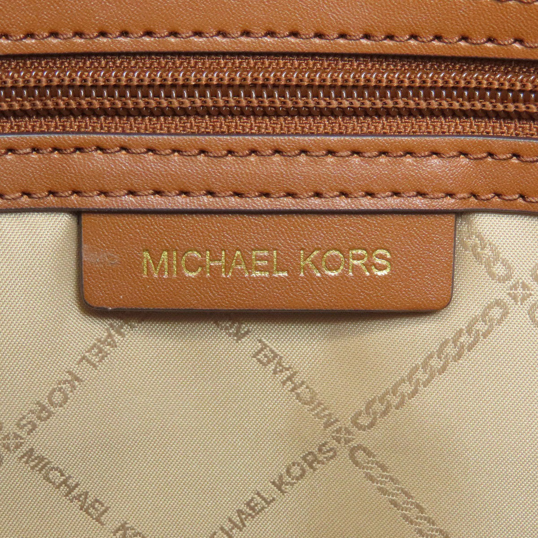 MICHAEL KORS Tote Bag PVC white MK Signature 2WAY Women Used Authentic
