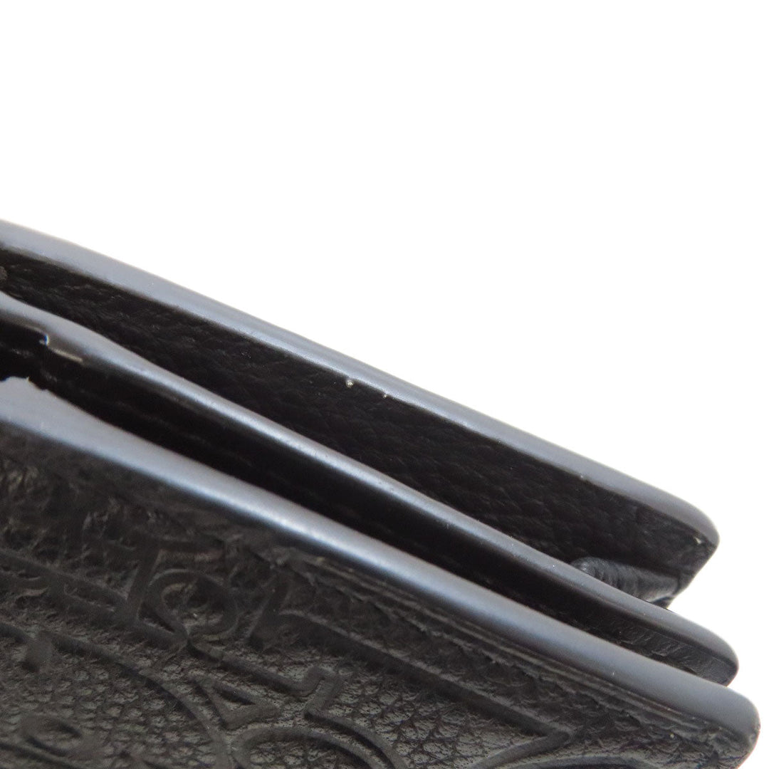Christian Dior Card Case leather black Trotter Pattern