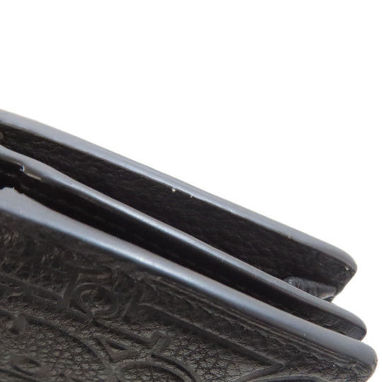 Christian Dior Card Case leather black Trotter Pattern