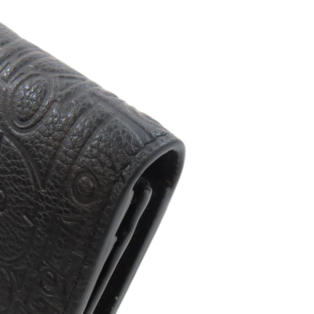 Christian Dior Card Case leather black Trotter Pattern