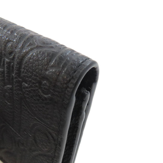 Christian Dior Card Case leather black Trotter Pattern
