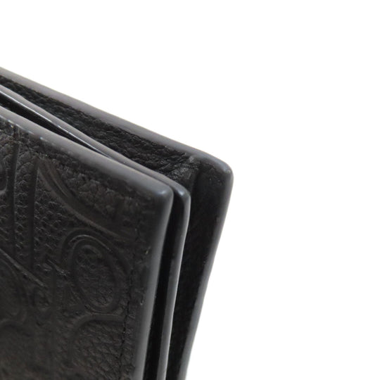 Christian Dior Card Case leather black Trotter Pattern