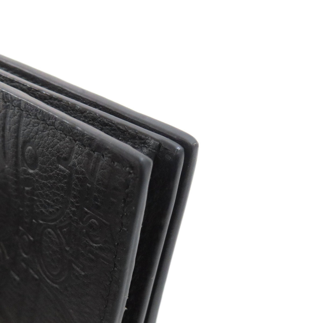 Christian Dior Card Case leather black Trotter Pattern