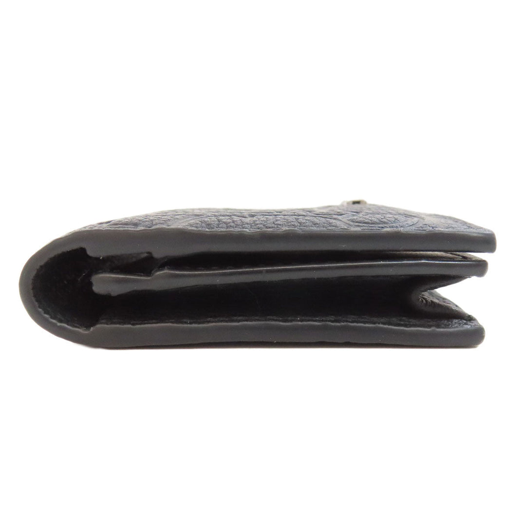 Christian Dior Card Case leather black Trotter Pattern