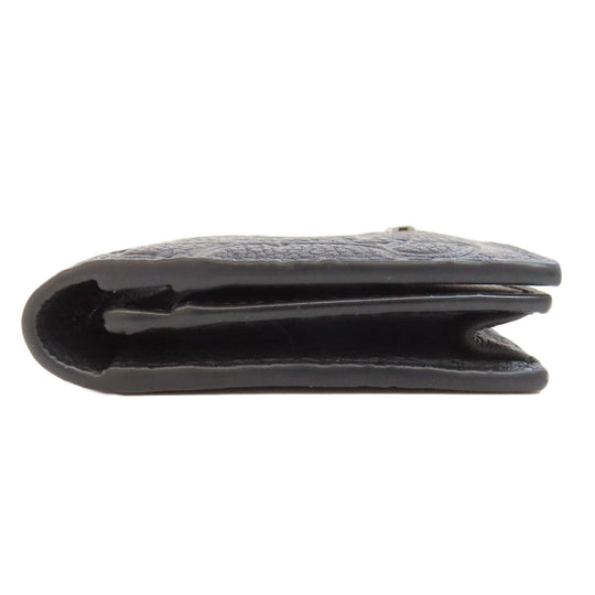 Christian Dior Card Case leather black Trotter Pattern