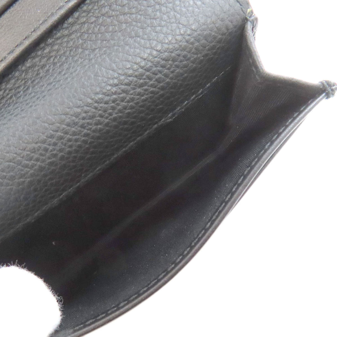 Christian Dior Card Case leather black Trotter Pattern