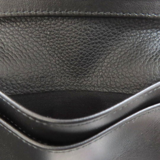 Christian Dior Card Case leather black Trotter Pattern