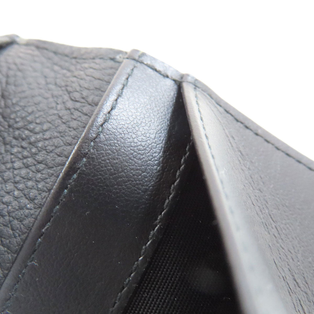 Christian Dior Card Case leather black Trotter Pattern