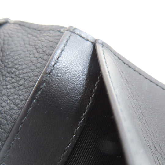Christian Dior Card Case leather black Trotter Pattern