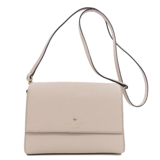 Kate Spade Shoulder Bag PVC beige logo Women Used Authentic