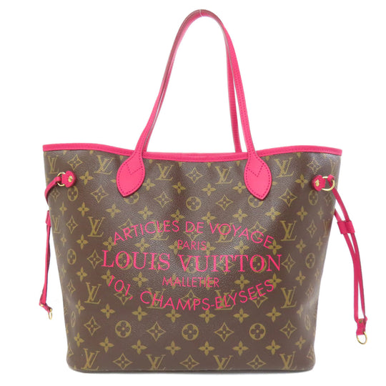 LOUIS VUITTON Tote Bag M40940 Monogram canvas Brown Neverfull MM Ikat Flower Women Used Authentic