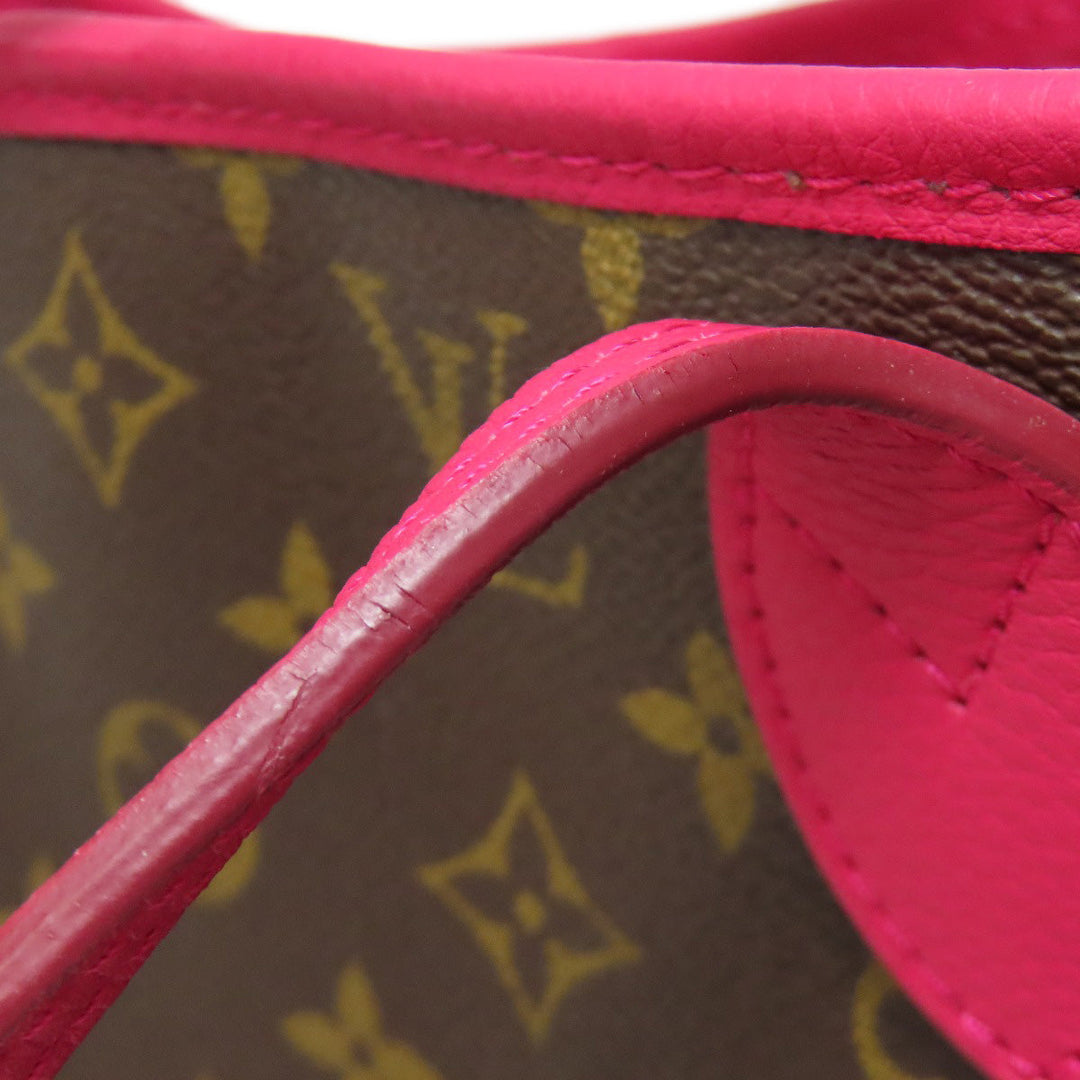 LOUIS VUITTON Tote Bag M40940 Monogram canvas Brown Neverfull MM Ikat Flower Women Used Authentic