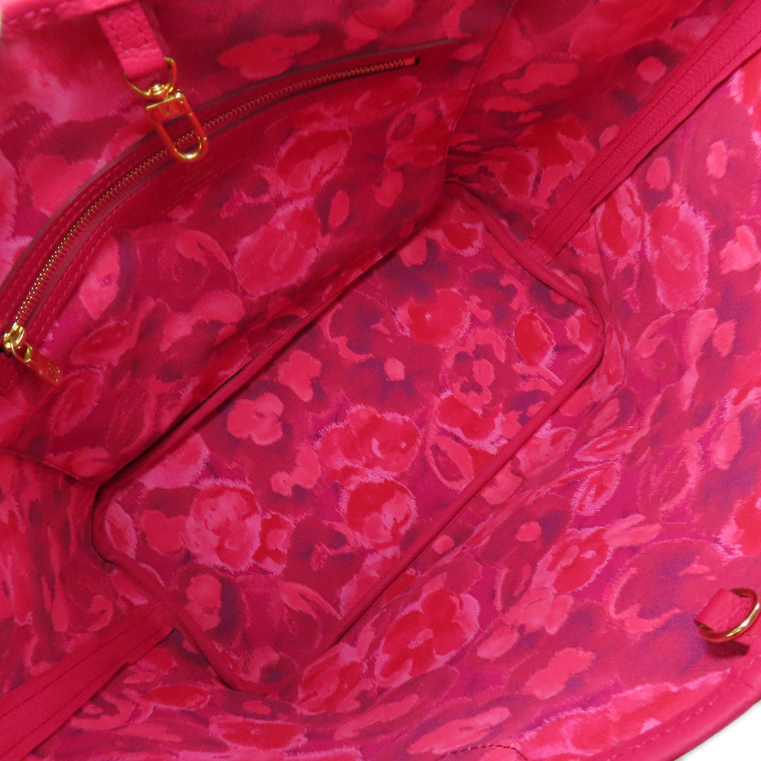LOUIS VUITTON Tote Bag M40940 Monogram canvas Brown Neverfull MM Ikat Flower Women Used Authentic