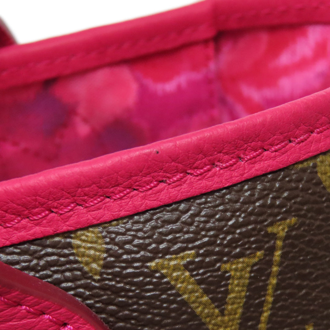 LOUIS VUITTON Tote Bag M40940 Monogram canvas Brown Neverfull MM Ikat Flower Women Used Authentic