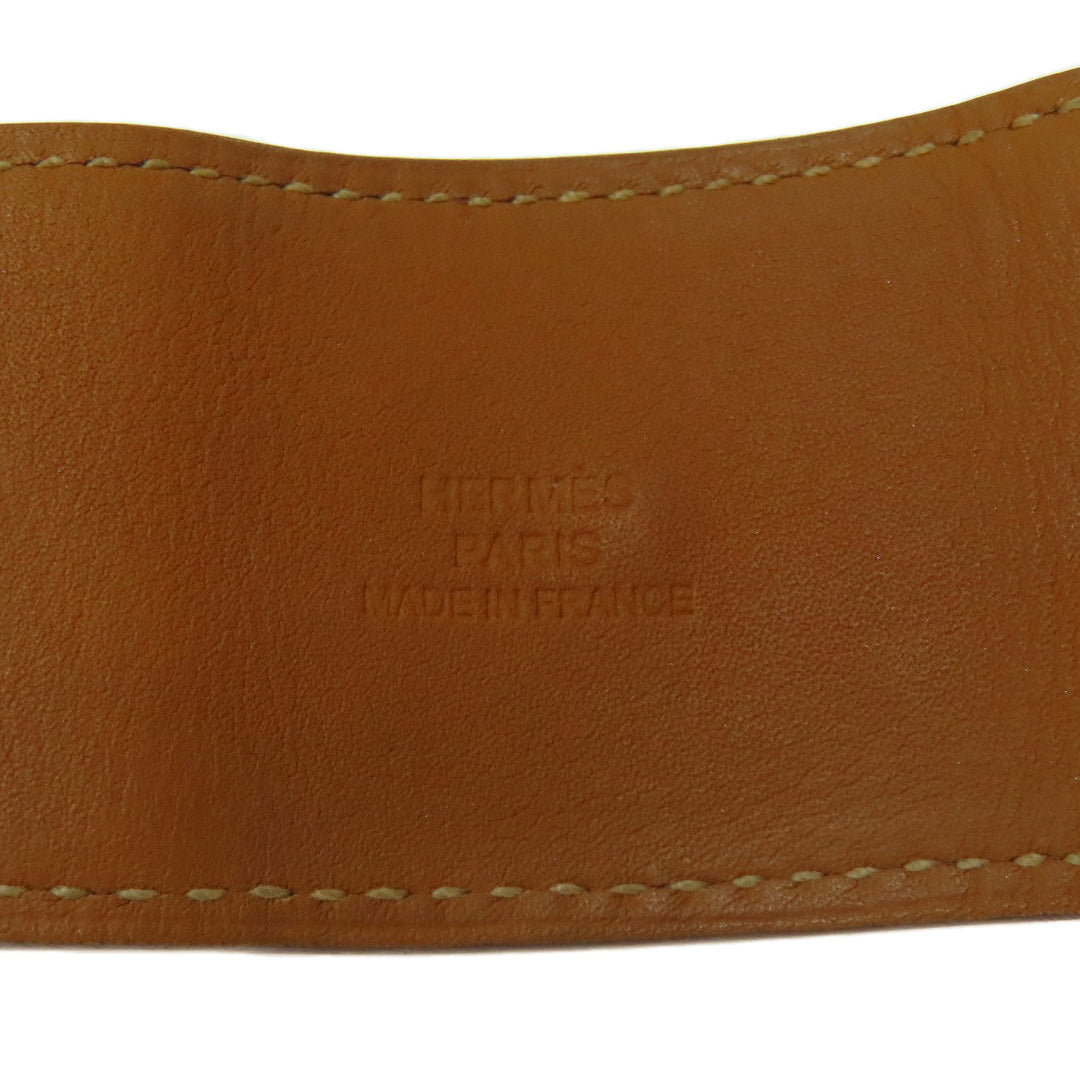 HERMES bracelet Calfskin Red Collie do cyan Women Used Authentic