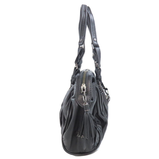 COLE HAAN Handbag leather black Simple design Women Used Authentic