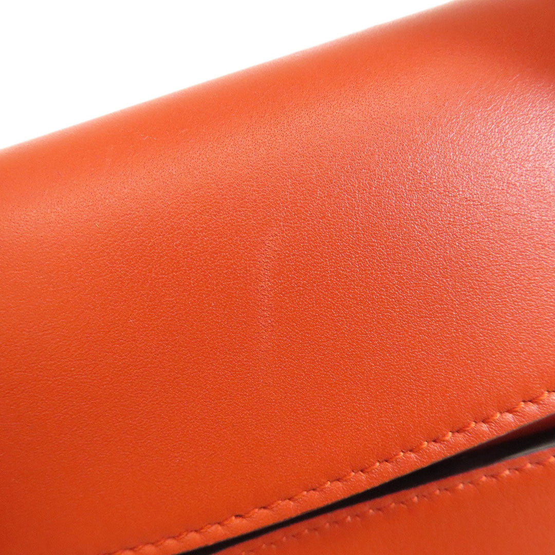 TOD�fS Tote Bag leather Orange Studs Women Used Authentic