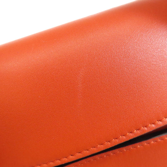 TOD�fS Tote Bag leather Orange Studs Women Used Authentic