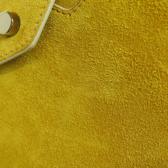 JIMMY CHOO Handbag Suede yellow 2WAY Women Used Authentic