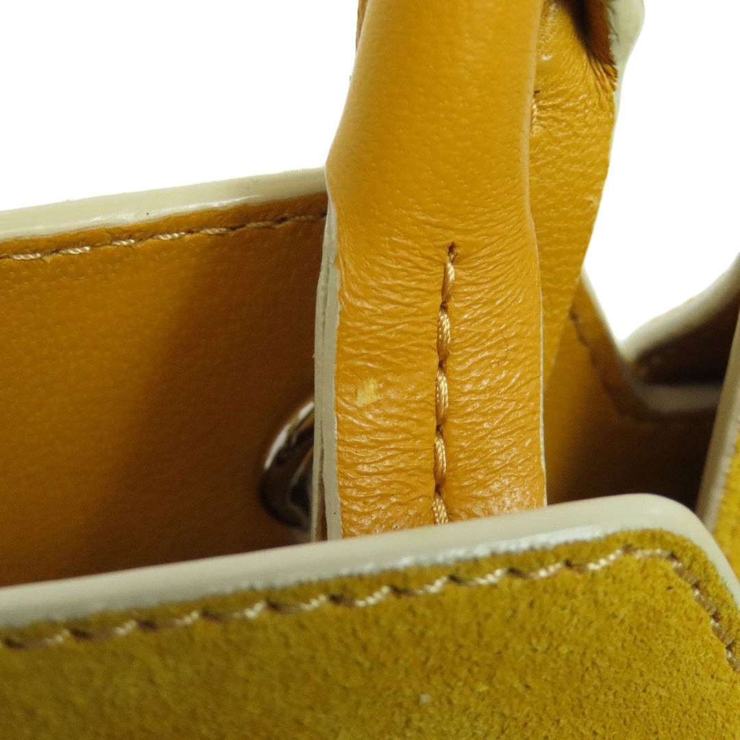 JIMMY CHOO Handbag Suede yellow 2WAY Women Used Authentic