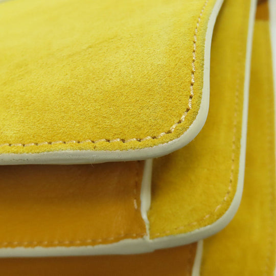 JIMMY CHOO Handbag Suede yellow 2WAY Women Used Authentic