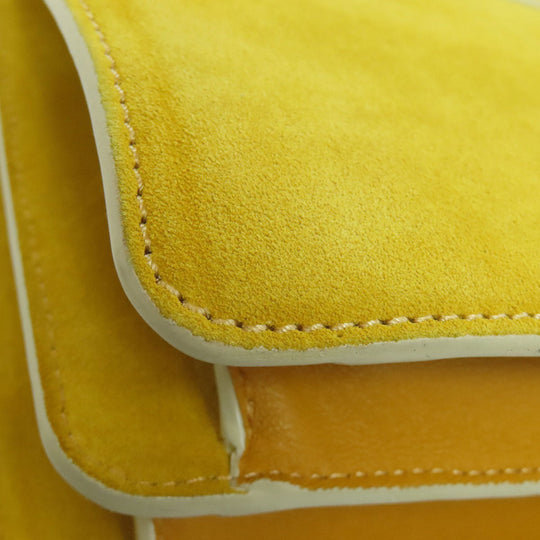 JIMMY CHOO Handbag Suede yellow 2WAY Women Used Authentic