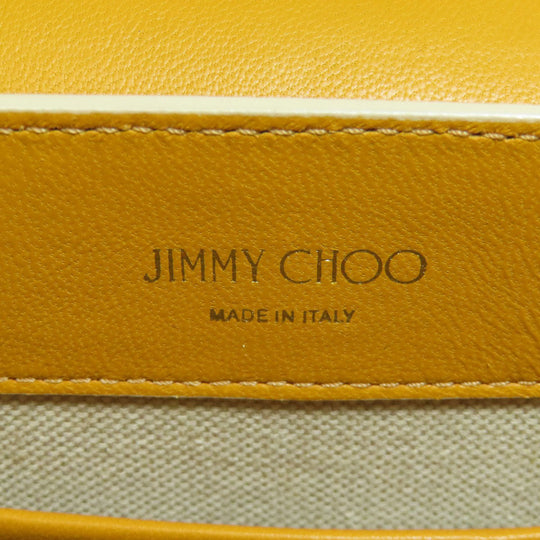 JIMMY CHOO Handbag Suede yellow 2WAY Women Used Authentic