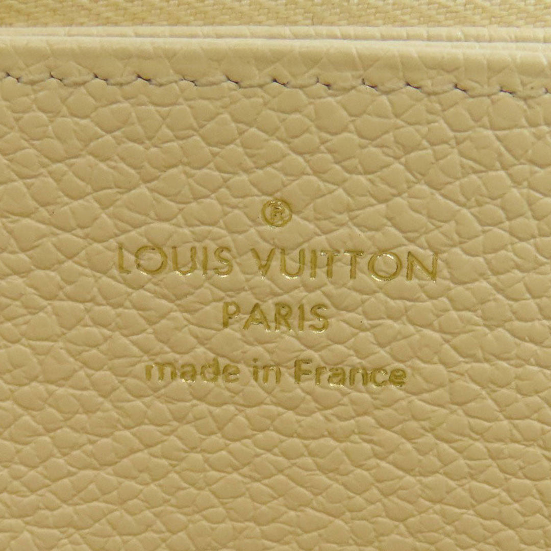LOUIS VUITTON Long Wallet Purse M82212 Ann Platt white Zippy wallet Women Used Authentic