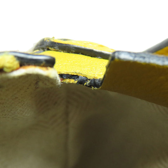LOEWE Handbag Calfskin yellow Puzzle bag mini 2WAY Women Used Authentic