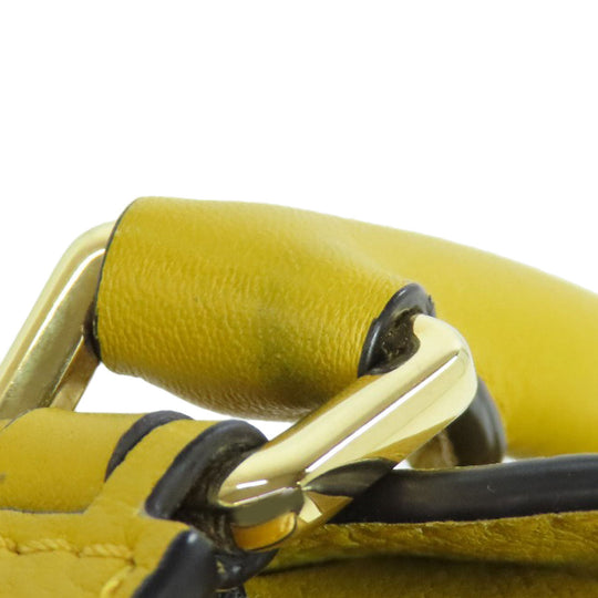 LOEWE Handbag Calfskin yellow Puzzle bag mini 2WAY Women Used Authentic