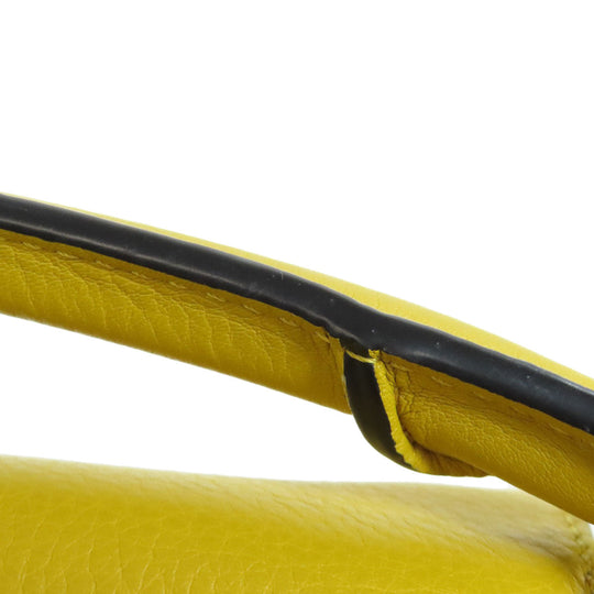 LOEWE Handbag Calfskin yellow Puzzle bag mini 2WAY Women Used Authentic