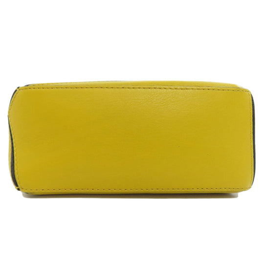 LOEWE Handbag Calfskin yellow Puzzle bag mini 2WAY Women Used Authentic