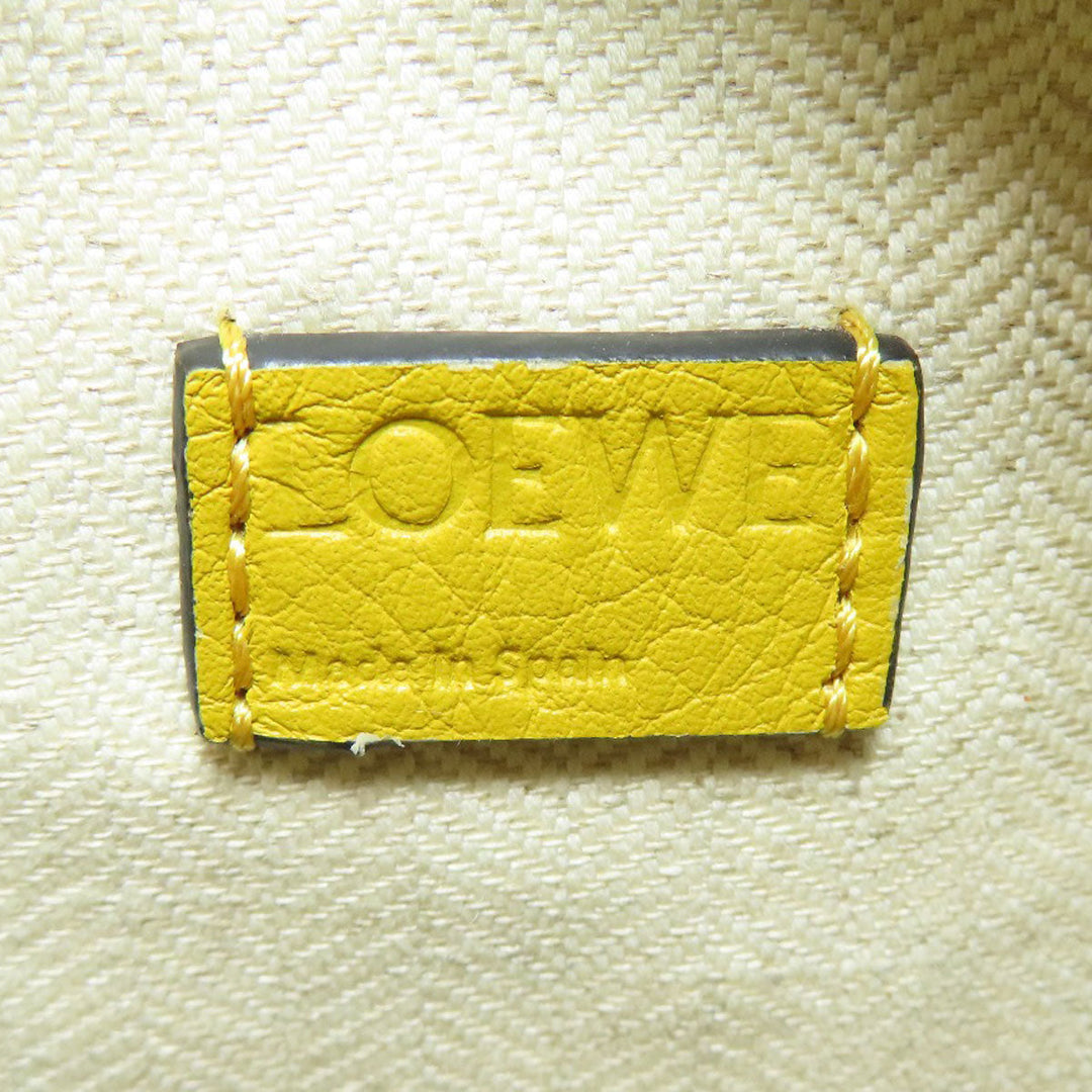 LOEWE Handbag Calfskin yellow Puzzle bag mini 2WAY Women Used Authentic