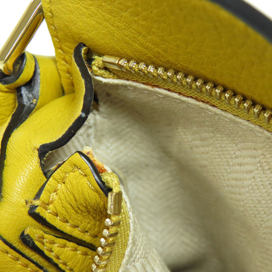 LOEWE Handbag Calfskin yellow Puzzle bag mini 2WAY Women Used Authentic