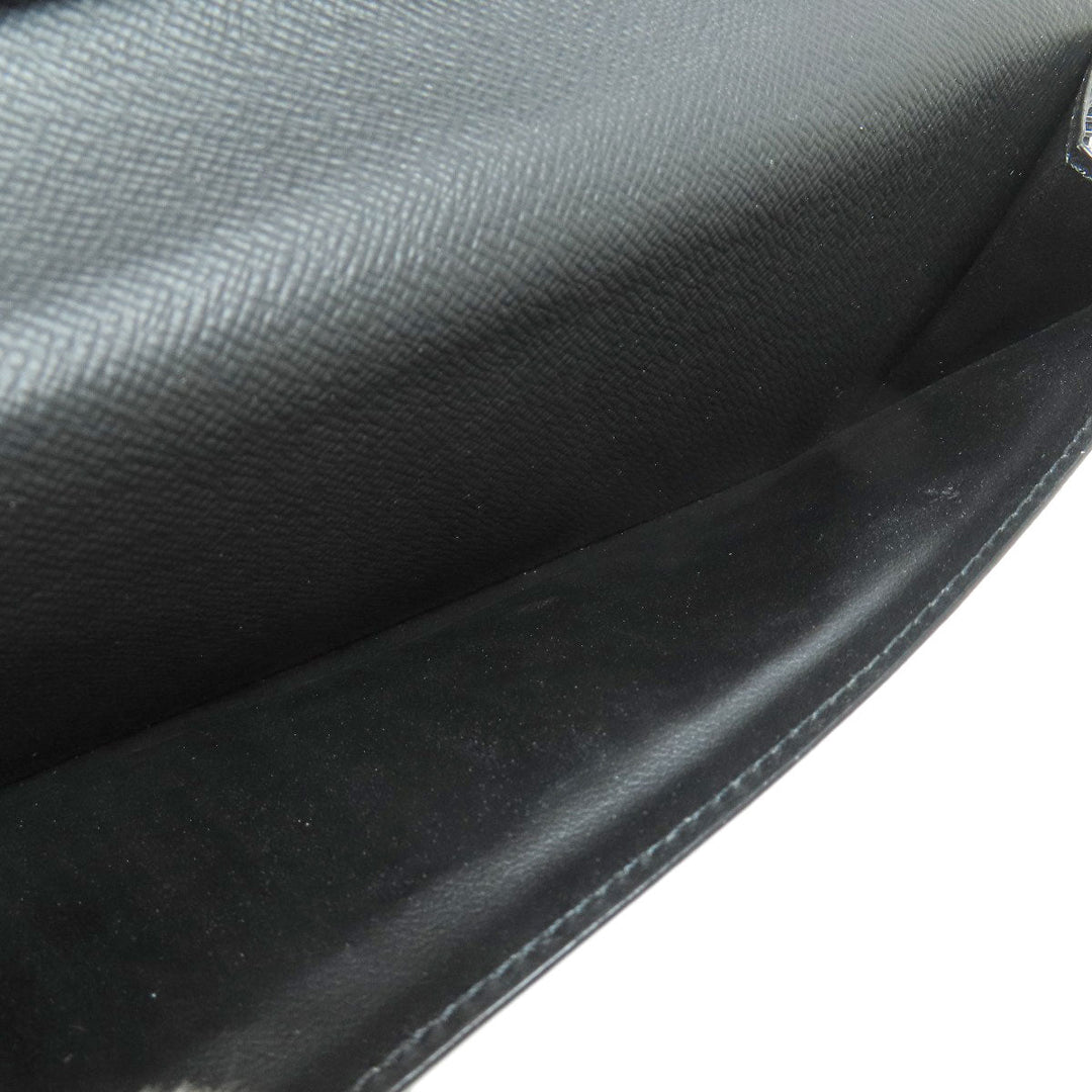 LOUIS VUITTON Long Wallet Purse N63095 Damier canvas black Zippy wallet Vertical Women Used Authentic