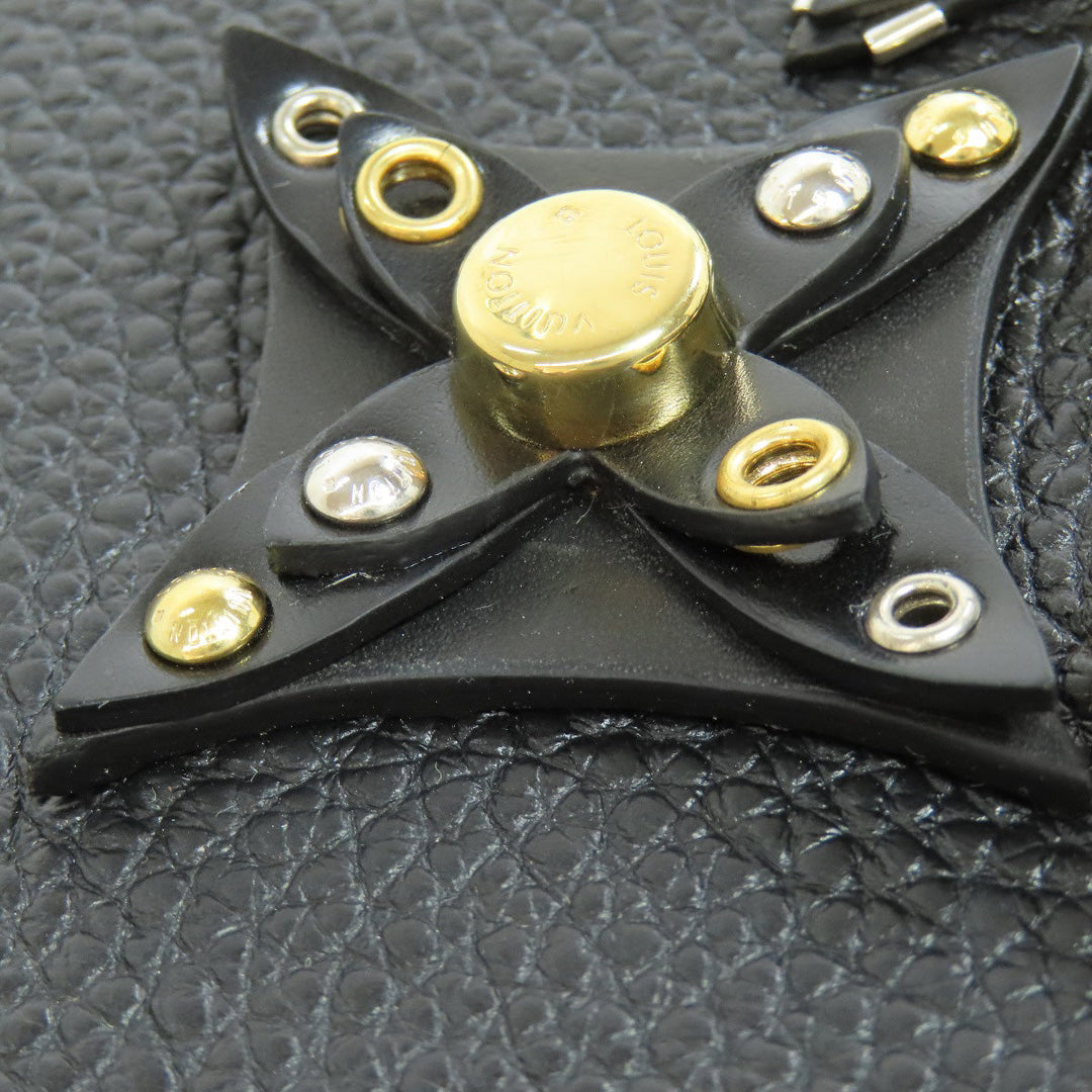 LOUIS VUITTON Handbag Calfskin black Capucines BB Flower Women Used Authentic