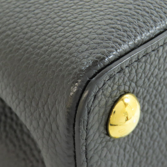 LOUIS VUITTON Handbag Calfskin black Capucines BB Flower Women Used Authentic