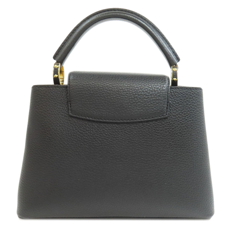LOUIS VUITTON Handbag Calfskin black Capucines BB Flower Women Used Authentic