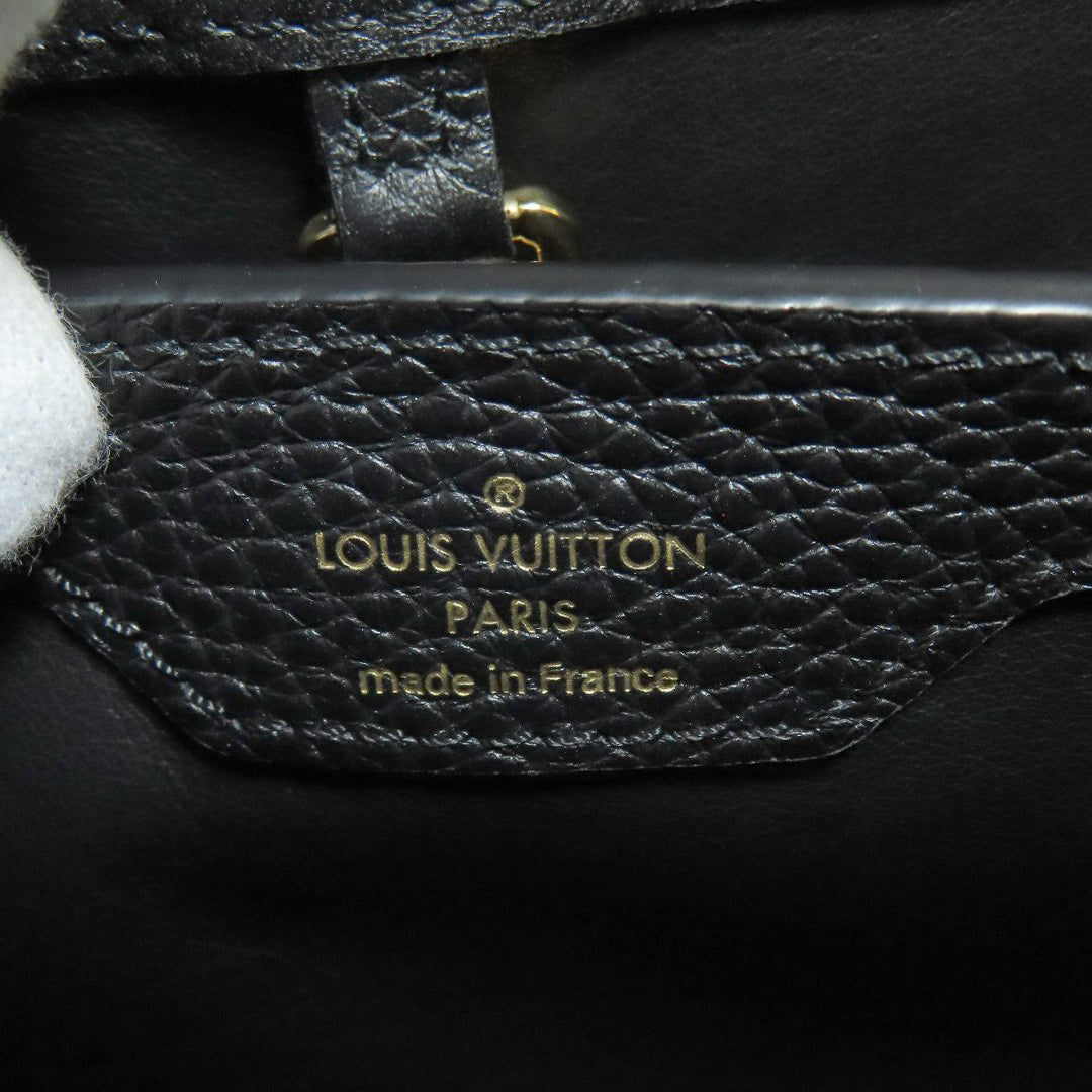 LOUIS VUITTON Handbag Calfskin black Capucines BB Flower Women Used Authentic