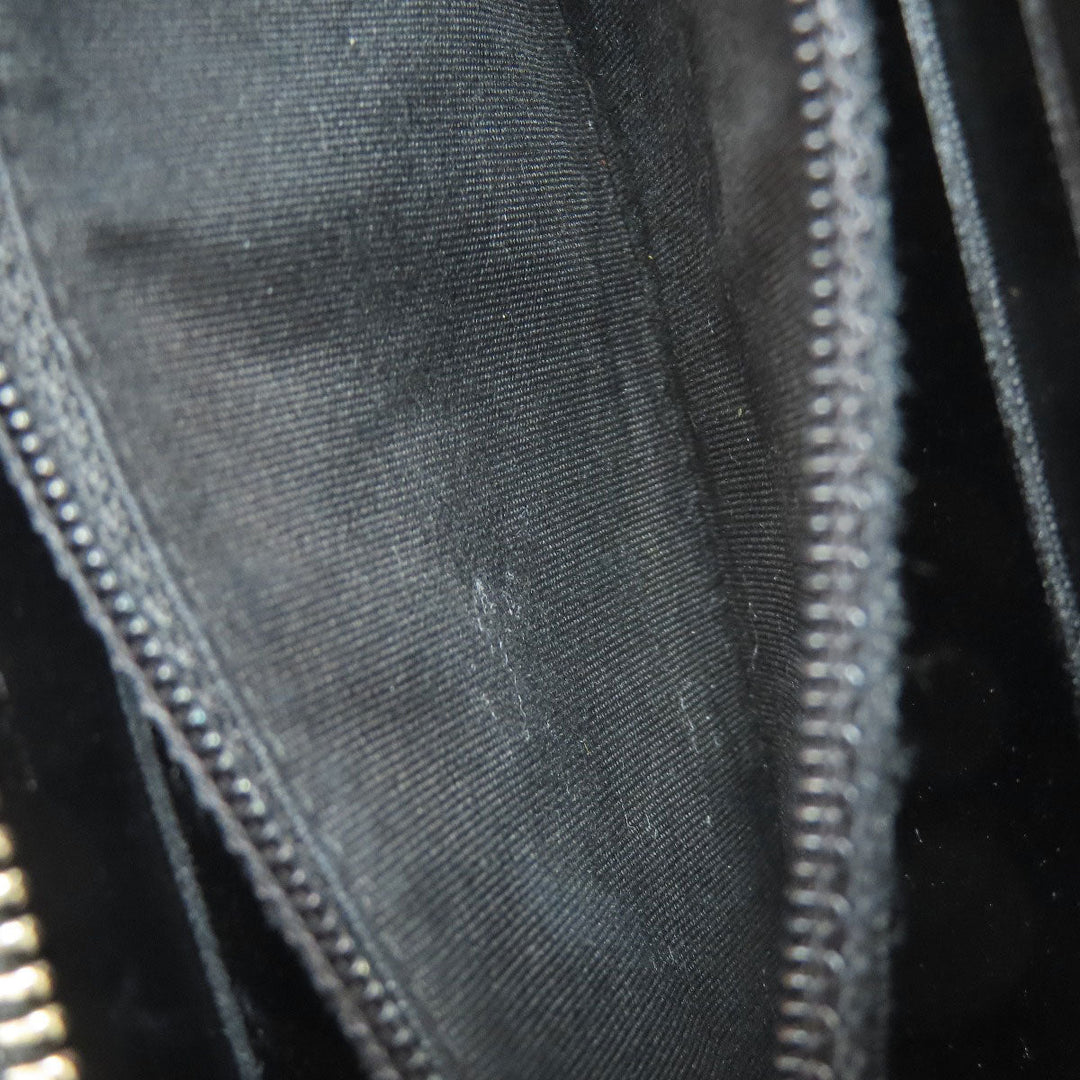 CHANEL Long Wallet Purse Grained Calfskin Skin black Matelasse Gold Metal