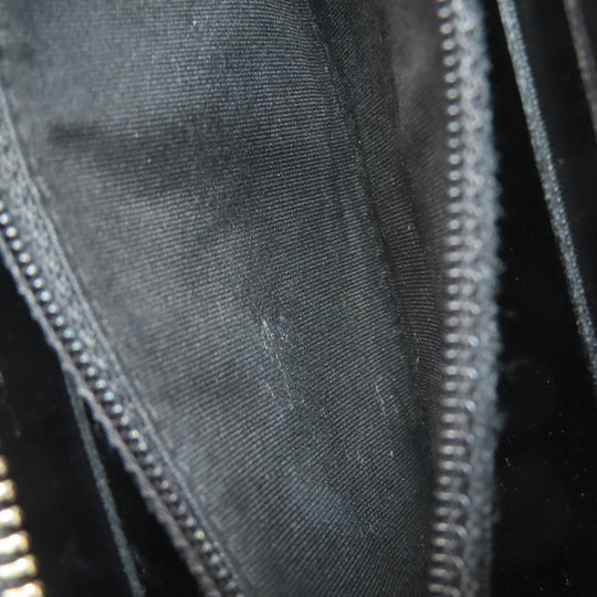 CHANEL Long Wallet Purse Grained Calfskin Skin black Matelasse Gold Metal