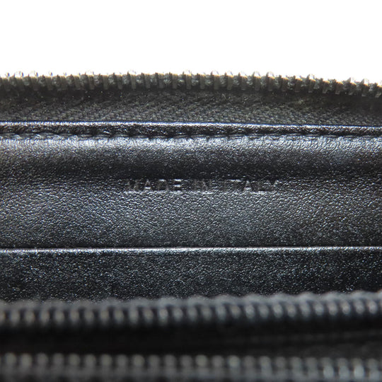 CHANEL Long Wallet Purse Grained Calfskin Skin black Matelasse Gold Metal