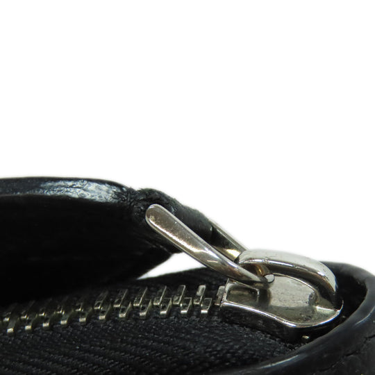 LOUIS VUITTON Long Wallet Purse M61867 Mahina leather black Zippy wallet Women Used Authentic